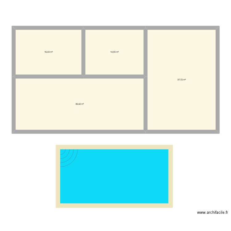 maison. Plan de 13 pièces et 222 m2