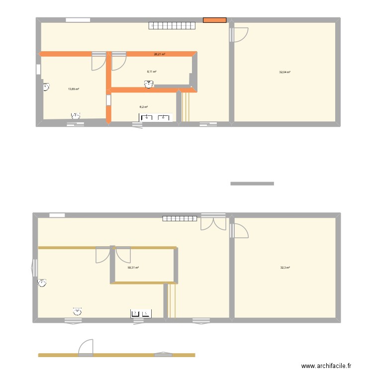 laboPF 1. Plan de 7 pièces et 178 m2
