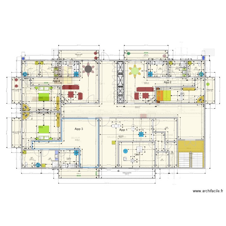 LK etage 23. Plan de 0 pièce et 0 m2