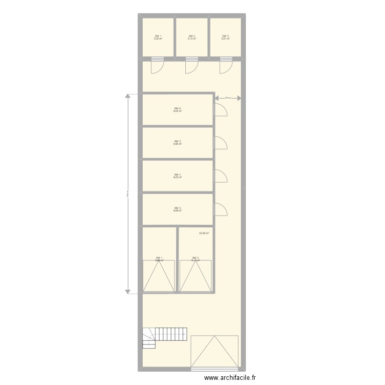 Blaye BOX RDC. Plan de 21 pièces et 266 m2