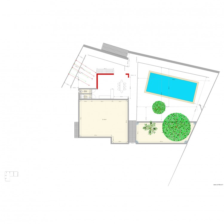 bandol 1 pool house. Plan de 0 pièce et 0 m2