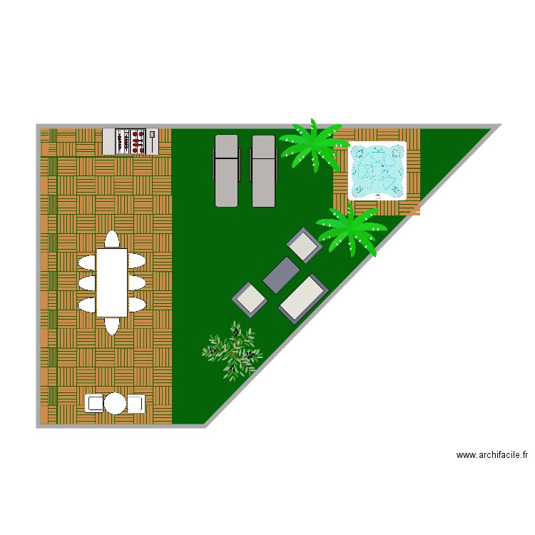 JARDIN. Plan de 0 pièce et 0 m2