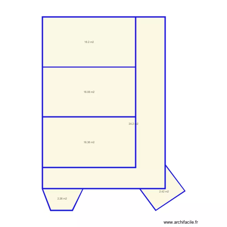 Salle Polyvalente 3 aires debout. Plan de 