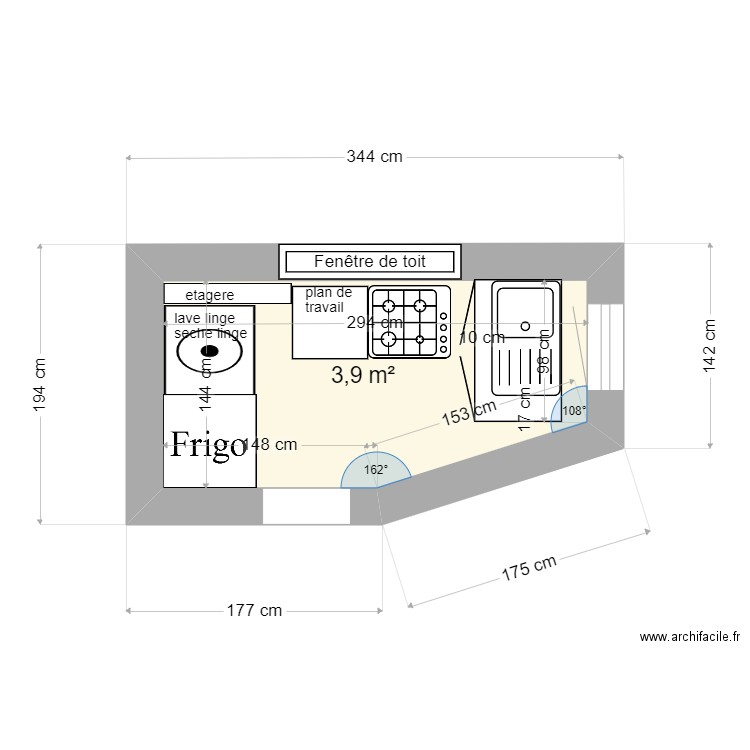 Cuisine Bourbriac lupie. Plan de 0 pièce et 0 m2