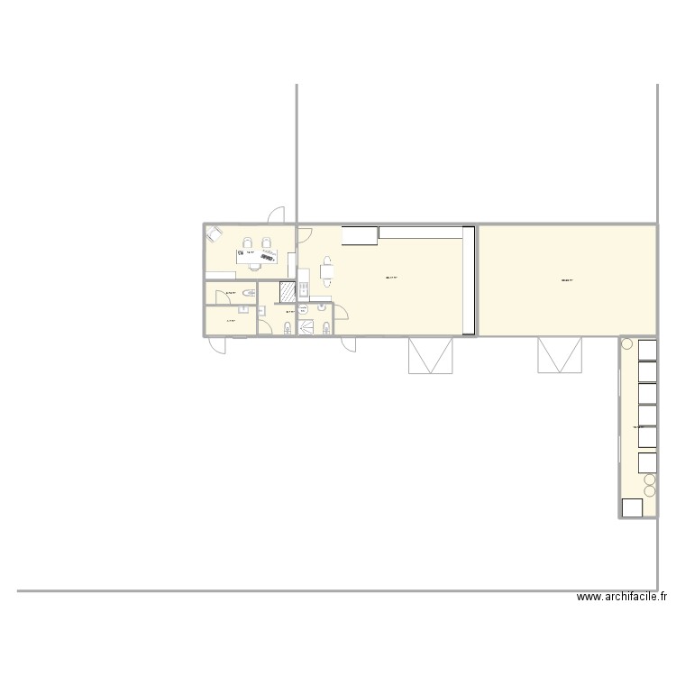 port a terre. Plan de 0 pièce et 0 m2
