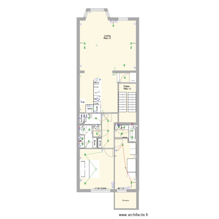 Marie José Rez1 2e projet Adé élec eau chauff. Plan de 0 pièce et 0 m2