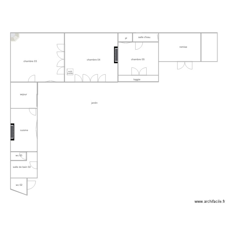 indivision rolland 1949. Plan de 12 pièces et 79 m2