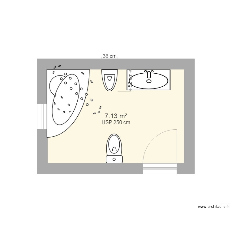 salle de bain . Plan de 0 pièce et 0 m2