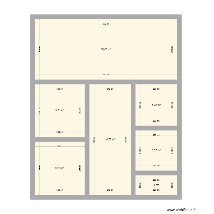 maison walid fi. Plan de 7 pièces et 82 m2