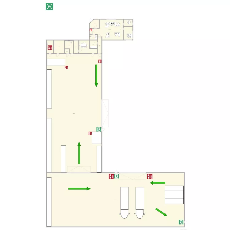plan du b&acirc;timent Modulco. Plan de 