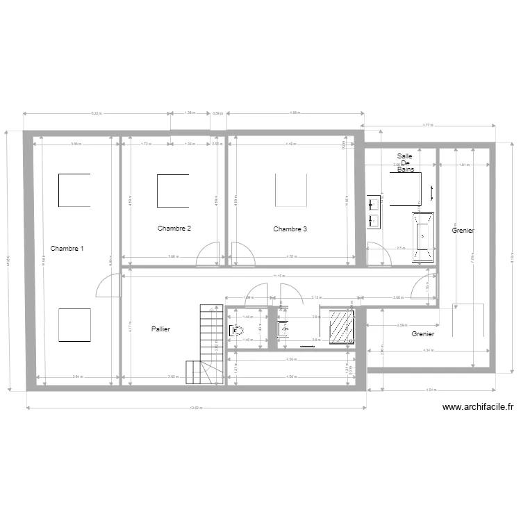 Etage BRIEC 5. Plan de 