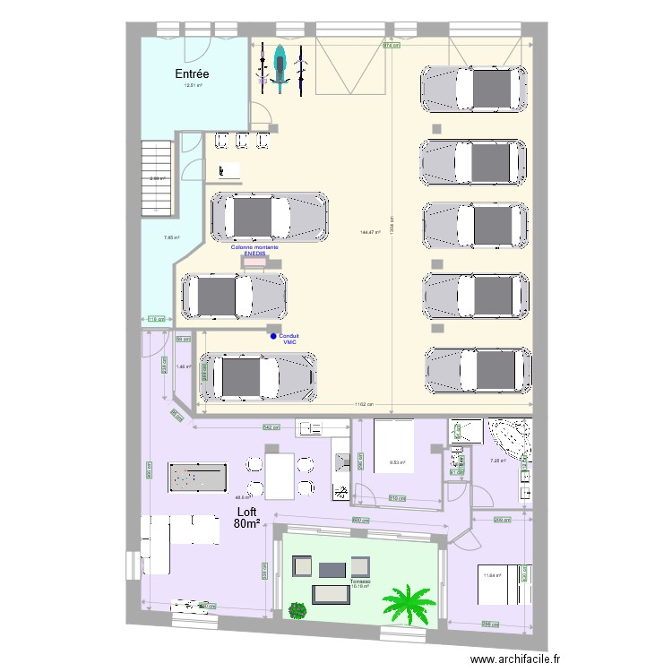 Pasteur RDC 1 b. Plan de 0 pièce et 0 m2