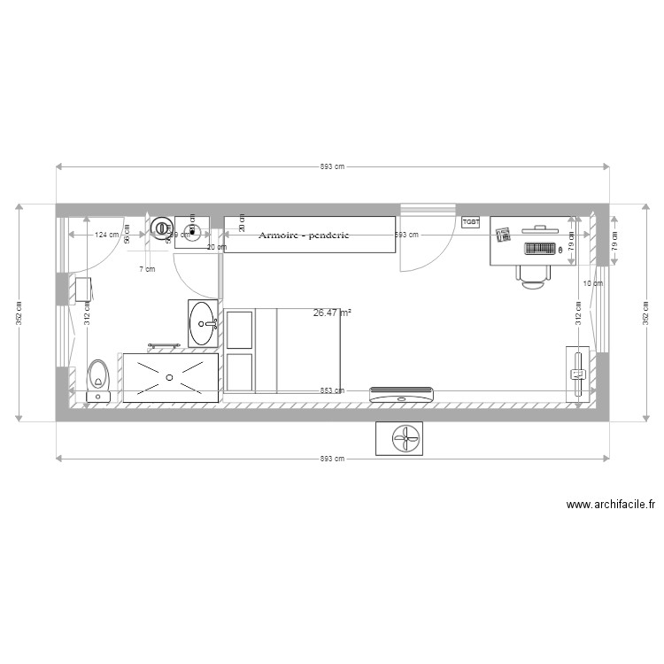 projet dans garage Ader. Plan de 0 pièce et 0 m2