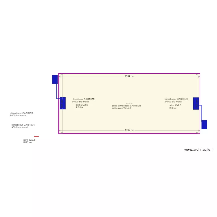 pose CLIMATISEUR salle avec VELUX. Plan de pose CLIMATISEUR salle avec VELUX. Plan de