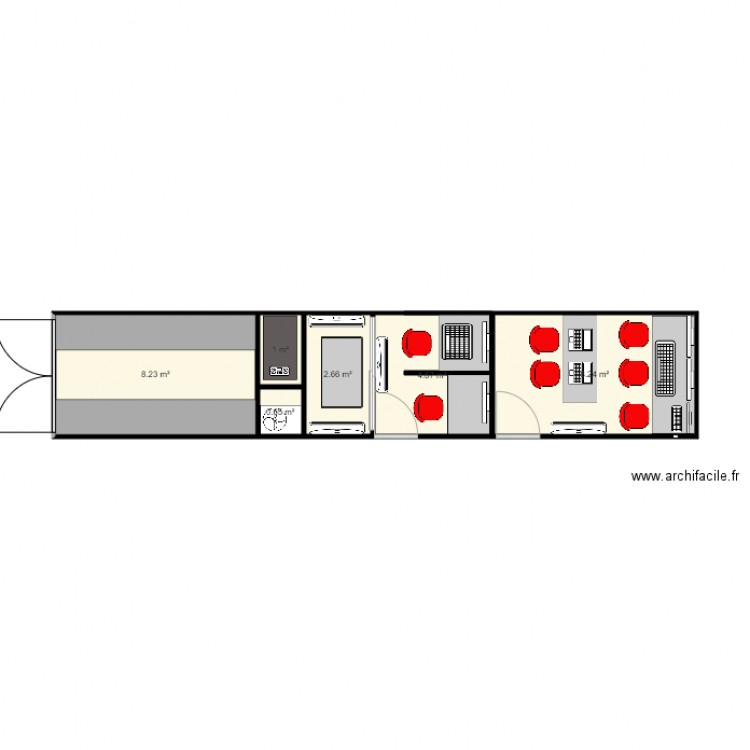 CONTAINER F1. Plan de 0 pièce et 0 m2