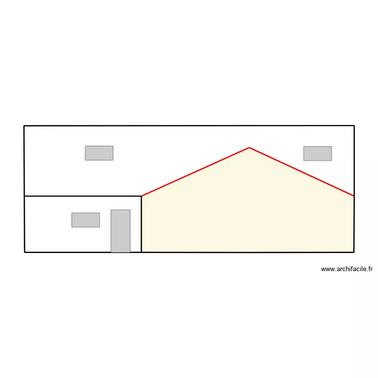 facade sud. Plan de facade sud. Plan de