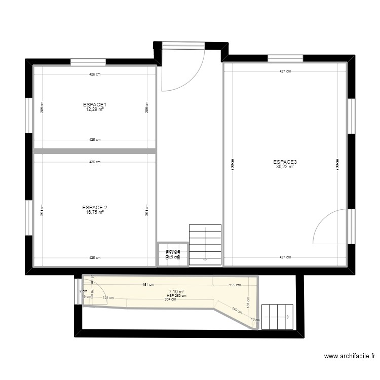 RDC AT AUB. Plan de 0 pièce et 0 m2