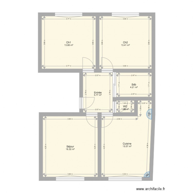 T3 Tom Souville. Plan de 0 pièce et 0 m2