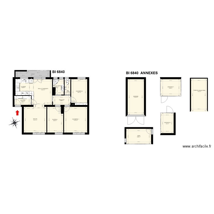 BI 6840 annexes. Plan de 0 pièce et 0 m2