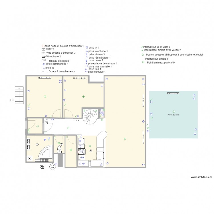 plan électricité. Plan de 0 pièce et 0 m2