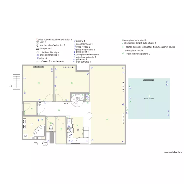 plan &eacute;lectricit&eacute;. Plan de 
