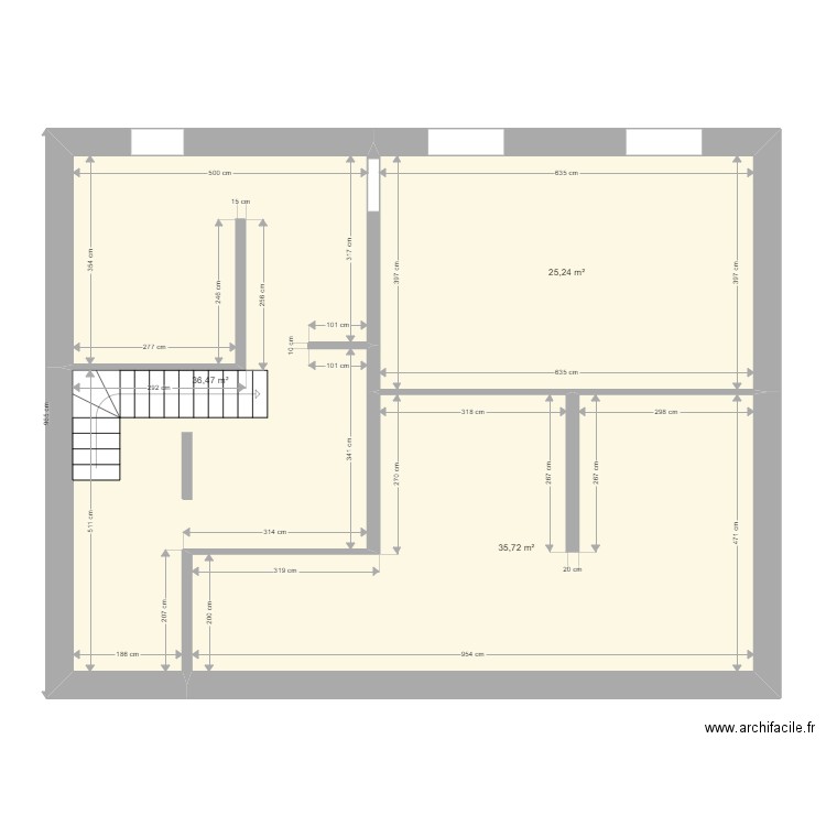 briguiboul v2. Plan de 3 pièces et 97 m2