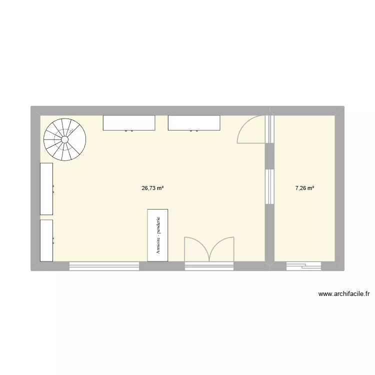 plan adoc. Plan de 2  et 34 m²