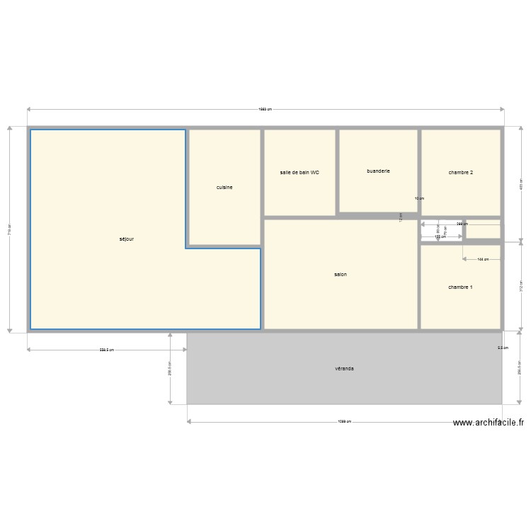 villa F3. Plan de 0 pièce et 0 m2