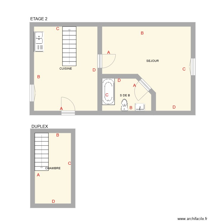 TISAMI ESC 1 DEUXIEME 2. Plan de 0 pièce et 0 m2