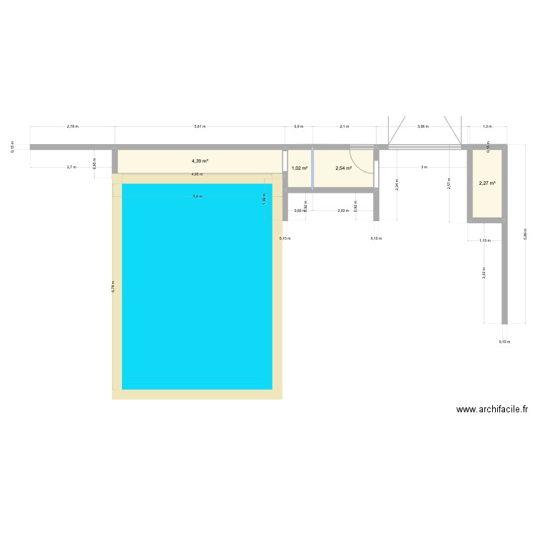 local technique piscine djapni. Plan de 0 pièce et 0 m2