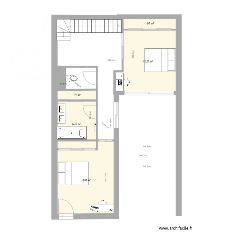 marie et vincent 1er étage projet2. Plan de 0 pièce et 0 m2