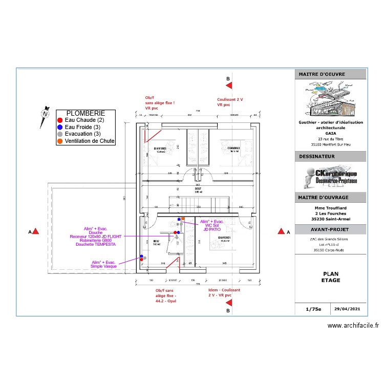 Trouffiard ETG Plomberie. Plan de 0 pièce et 0 m2