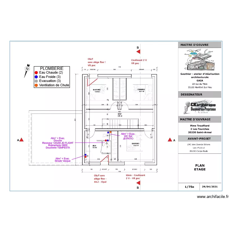 Trouffiard ETG Plomberie. Plan de 