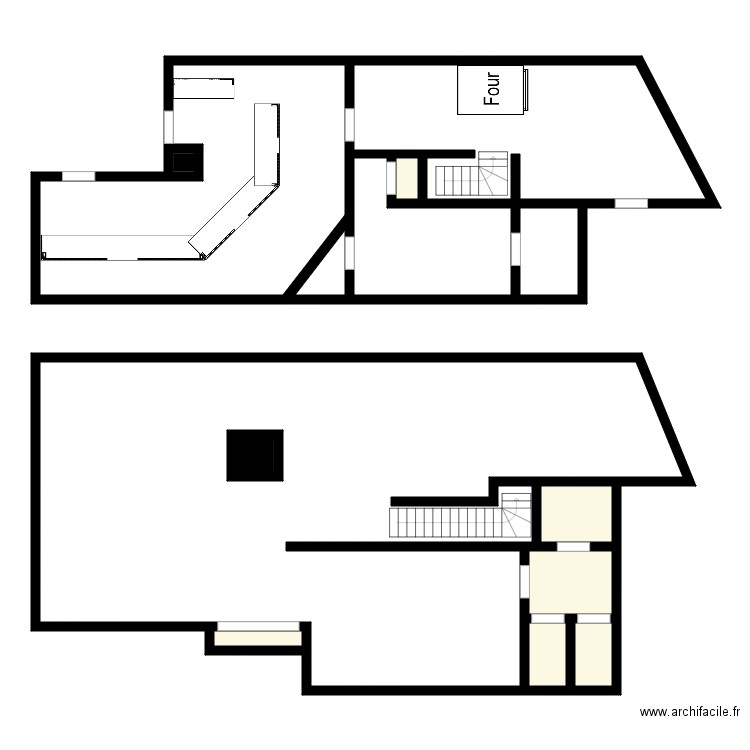 BOULANGERIE LE MOULIN De LAUMIERE PARIS 19E. Plan de 14 pièces et 217 m2