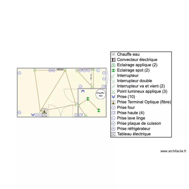 Loge 14 Goncourt. Plan de 