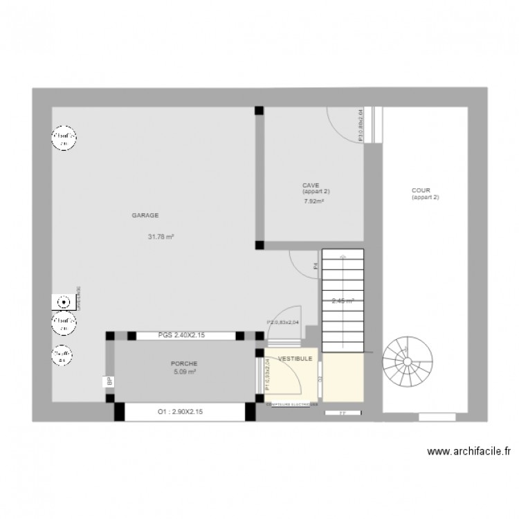 PLAN RDC OPTION 2. Plan de 0 pièce et 0 m2