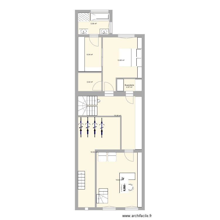 Tabellion Rez semi enterré version 5. Plan de 0 pièce et 0 m2