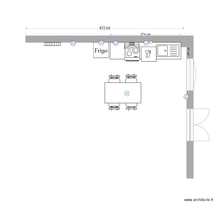 Cuisine RDC6. Plan de 0 pièce et 0 m2