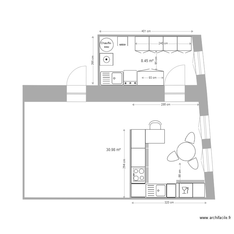 Cuisine Arrière cuisine. Plan de 0 pièce et 0 m2