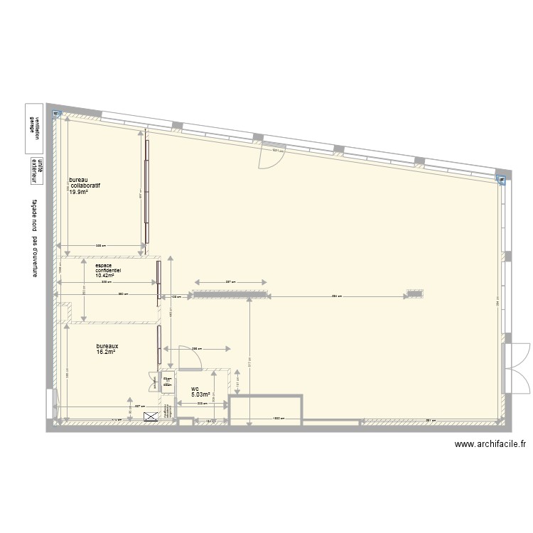  espace jeune lot 4 platrerie. Plan de 0 pièce et 0 m2