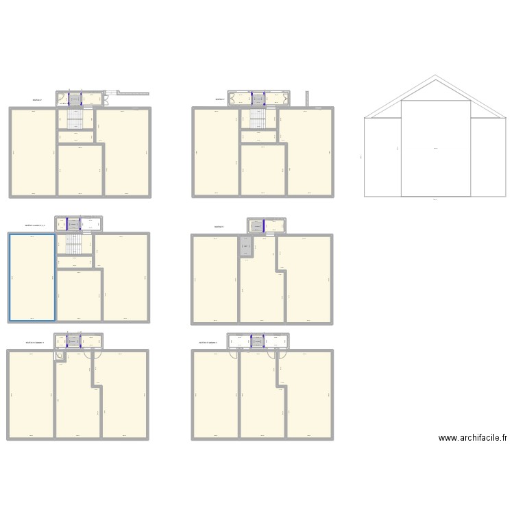 Courmayeur Etude Ascenseur. Plan de 42 pièces et 1169 m2