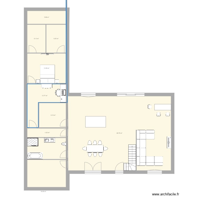 plan maison bastien perso COURVILLE. Plan de 0 pièce et 0 m2