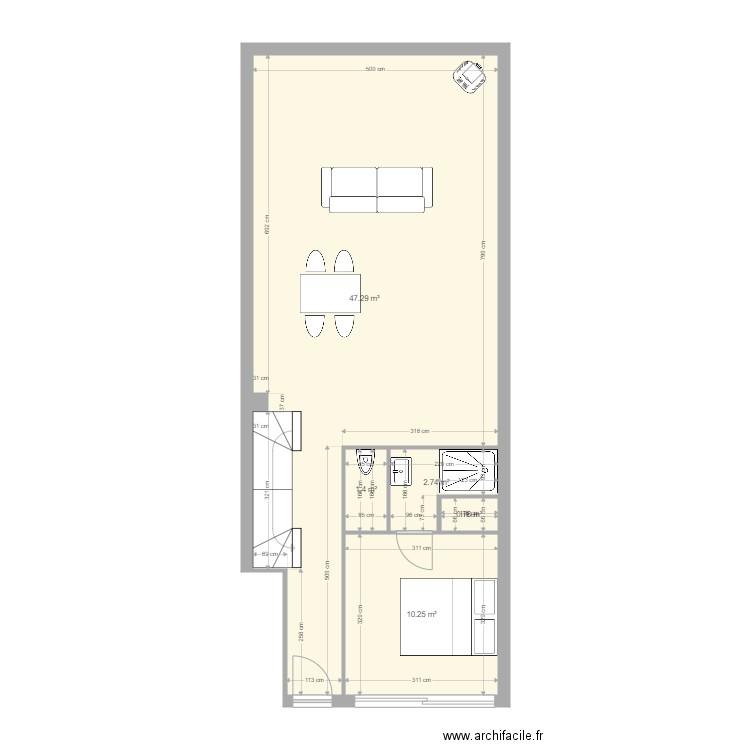 APPART 1V5. Plan de 0 pièce et 0 m2