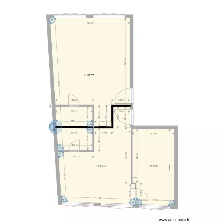 Bondy 1 sprat. Plan de 