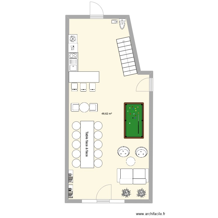 Le salon. Plan de 0 pièce et 0 m2