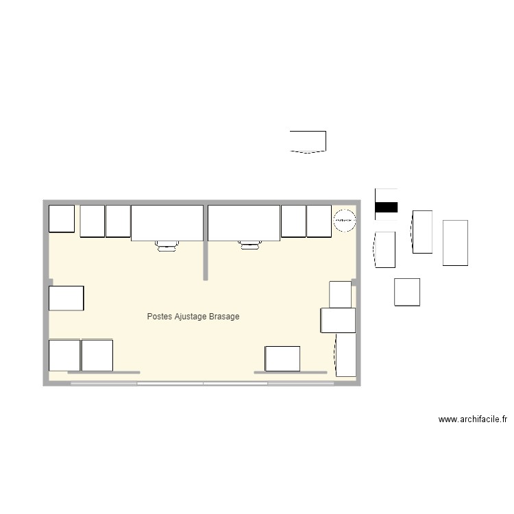 Implantation table aspirante. Plan de 0 pièce et 0 m2