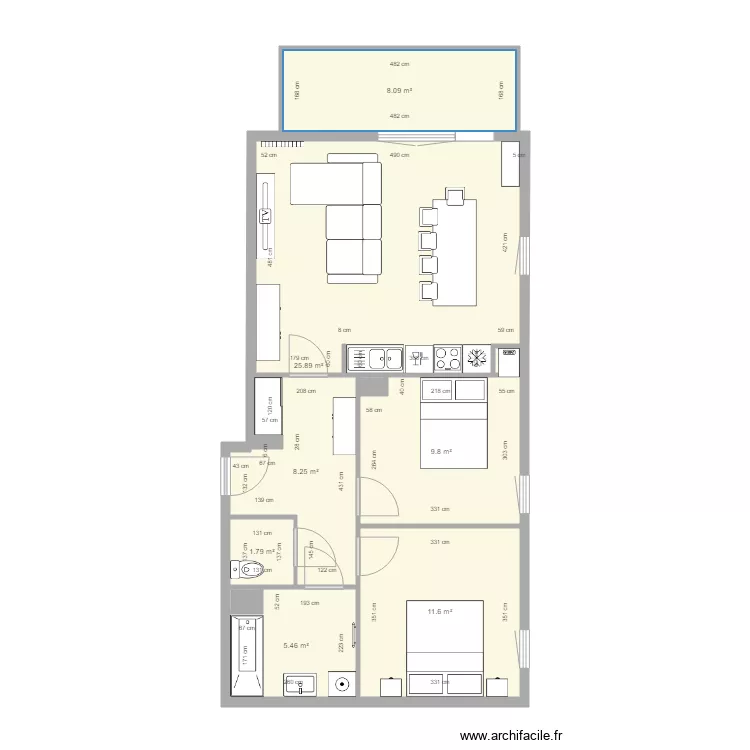 Appartement mimi . Plan de 
