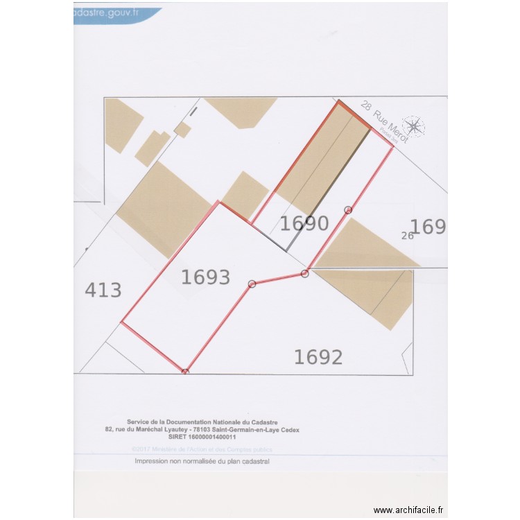 KBplan de Situation  DP1. Plan de 1 pièce et 1114 m2