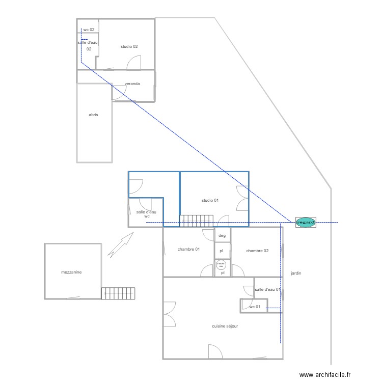 sauvet ass. Plan de 16 pièces et 108 m2