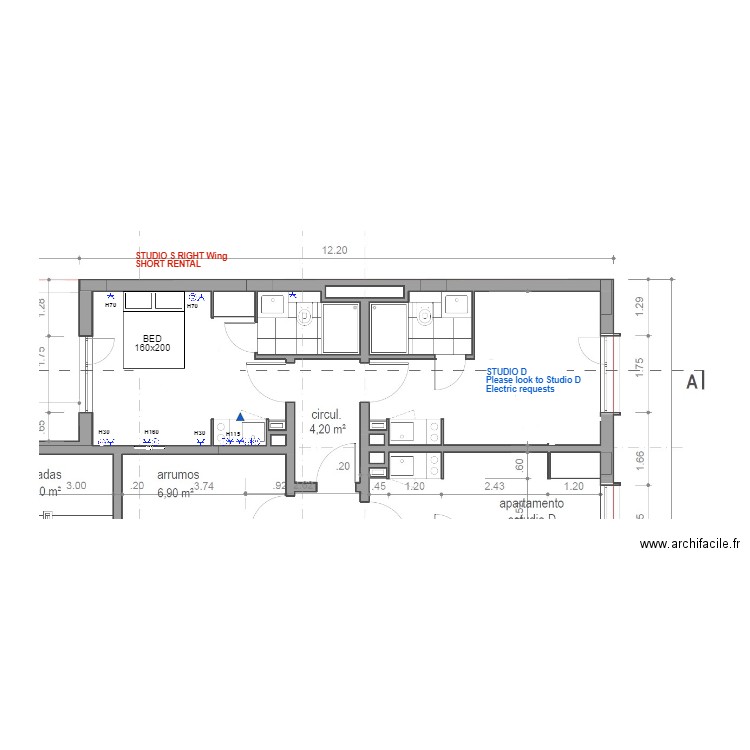 Suggestion Electrique LAMAS Short Rental S Traseiras. Plan de 0 pièce et 0 m2